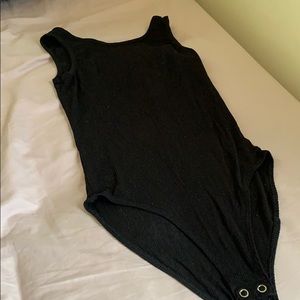 Forever 21 ribbed black body suit